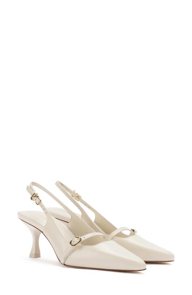 Larroudé Ines Slingback Pump in Ivory Cover