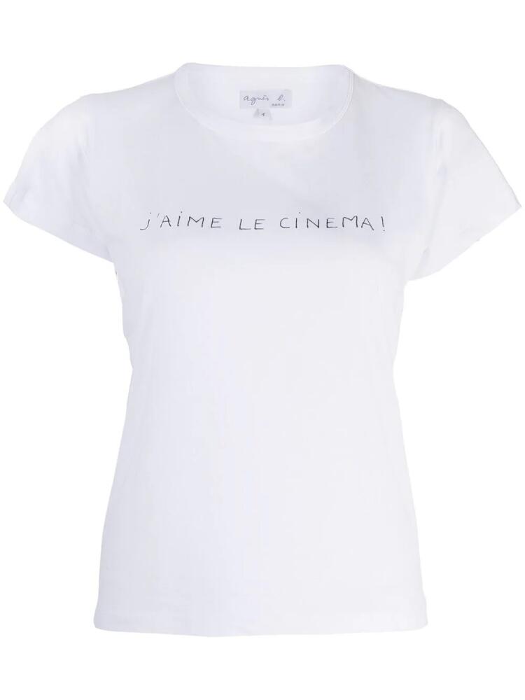 agnès b. short-sleeve cotton T-shirt - White Cover