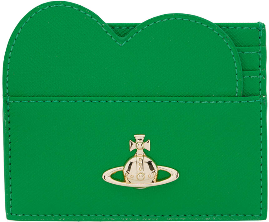 Vivienne Westwood Green Heart Card Holder Cover