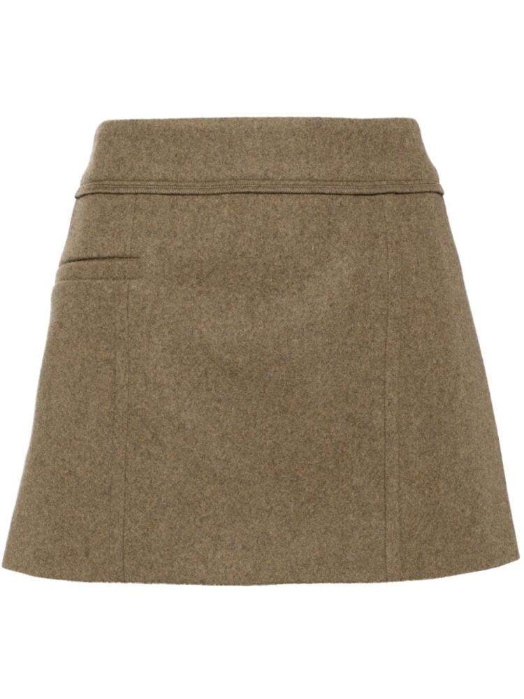 Victoria Beckham merino wool mini skirt - Green Cover