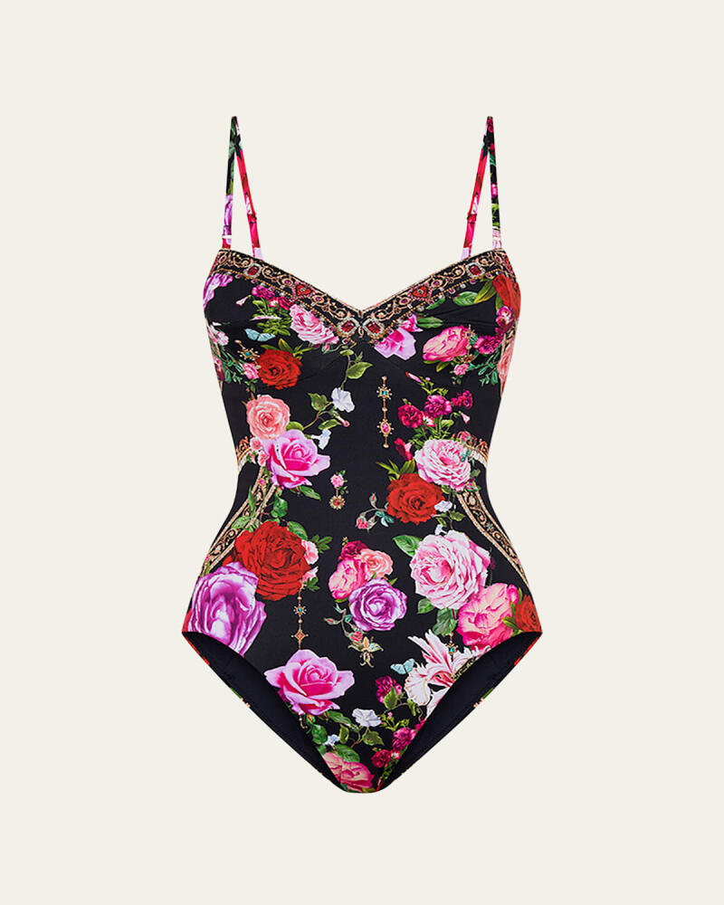 Camilla Reservation for Love Paneled One-Piece Swimsuit Cover