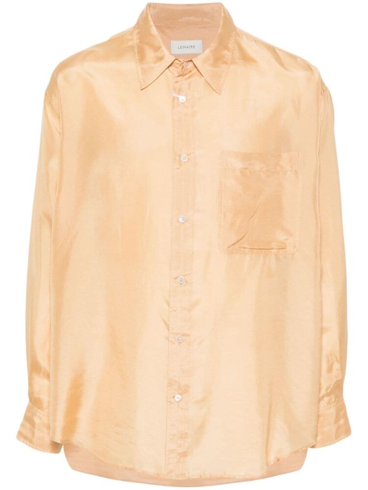 LEMAIRE satin silk shirt - Orange Cover