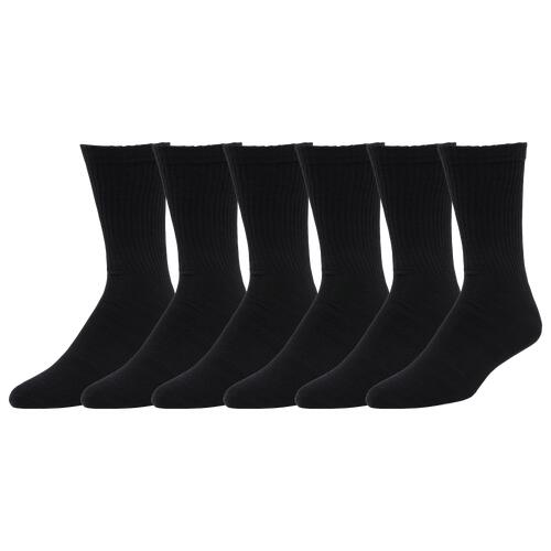 LCKR 6-Pack Athletic Half Cushion Crew Socks - Mens Black/Black Cover