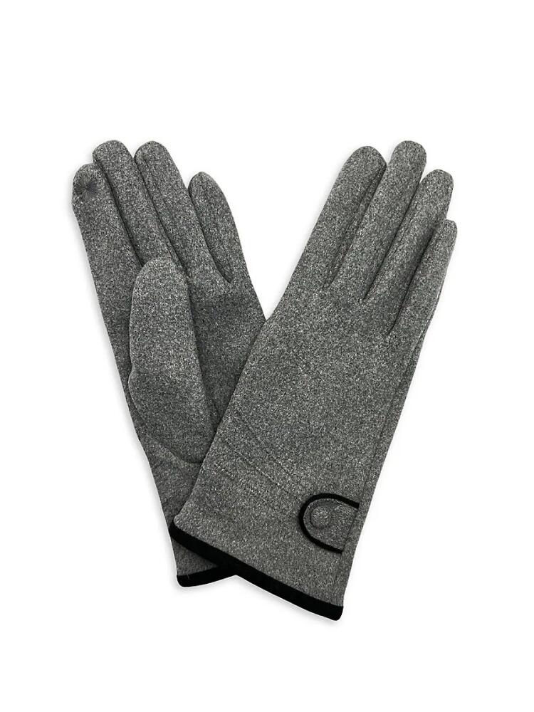 MARCUS ADLER Women's Jersey Button Gloves - Black Cover