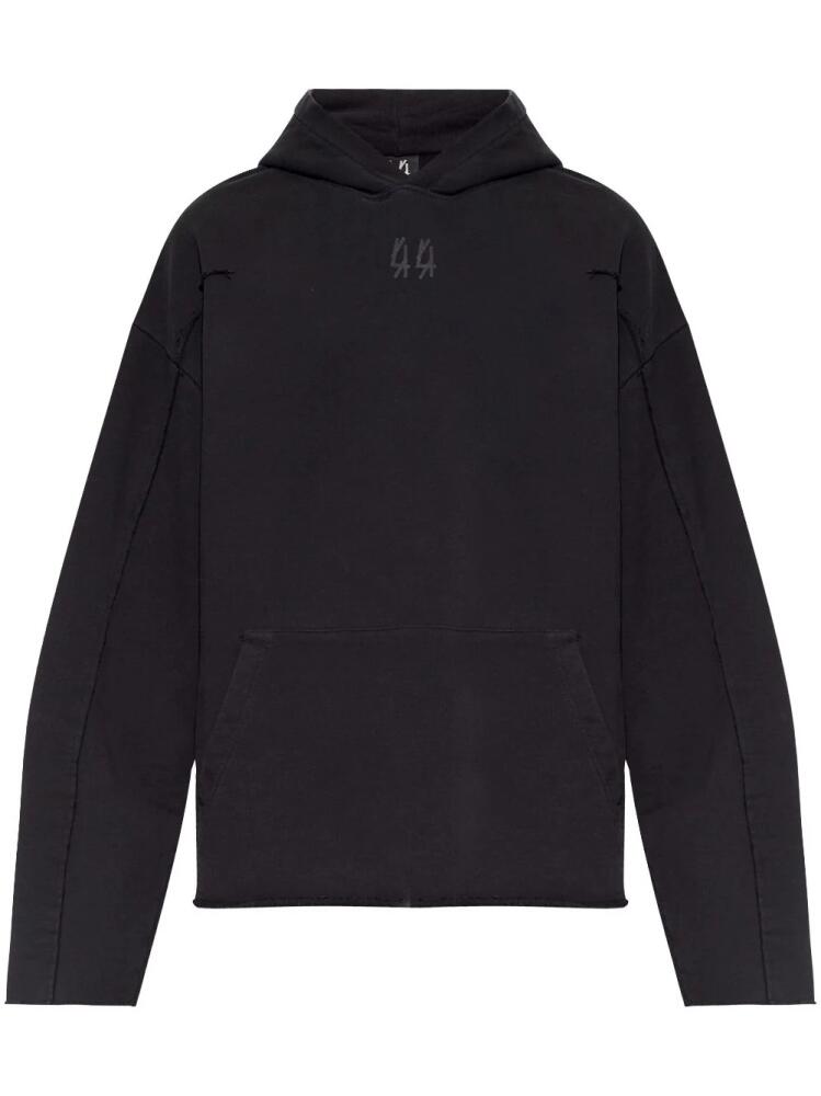 44 LABEL GROUP logo-embroidered hoodie - Black Cover