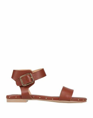 Agl Woman Sandals Brown Leather Cover