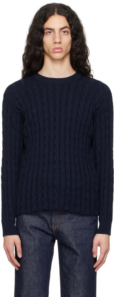 AURALEE Navy Big Sweater Cover