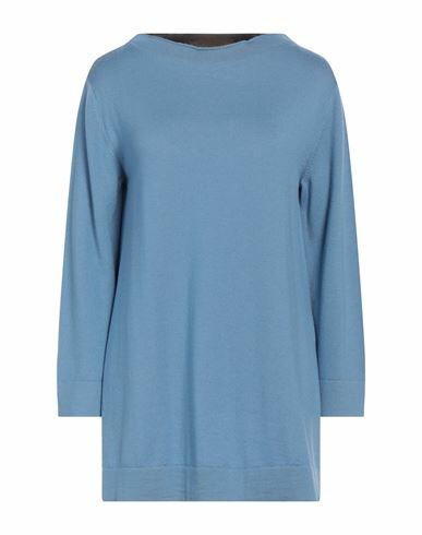 Gran Sasso Woman Sweater Azure Virgin Wool Cover