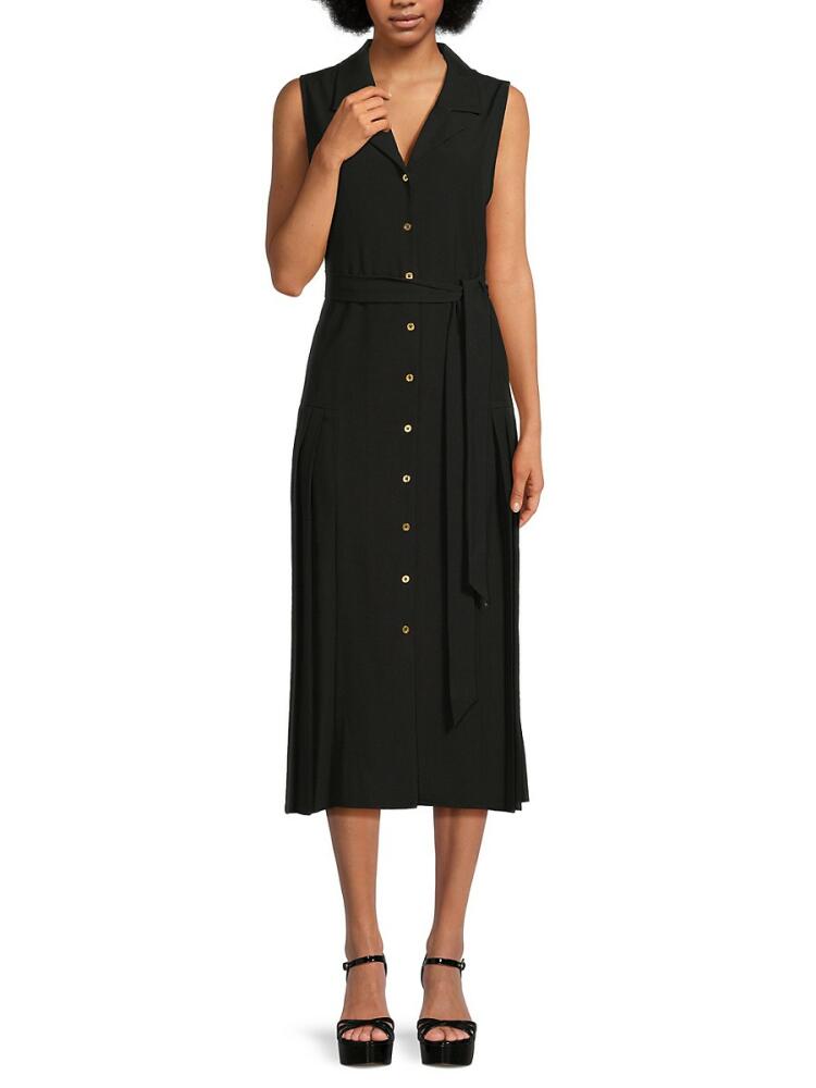 Nanette Lepore Women's Belted Midi Shirt Dress - Very Black Cover