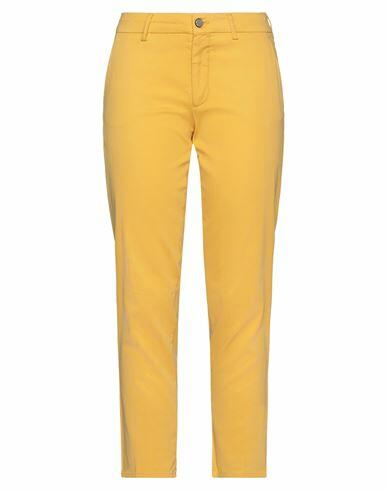 Berwich Woman Pants Ocher Cotton, Silk, Elastane Cover