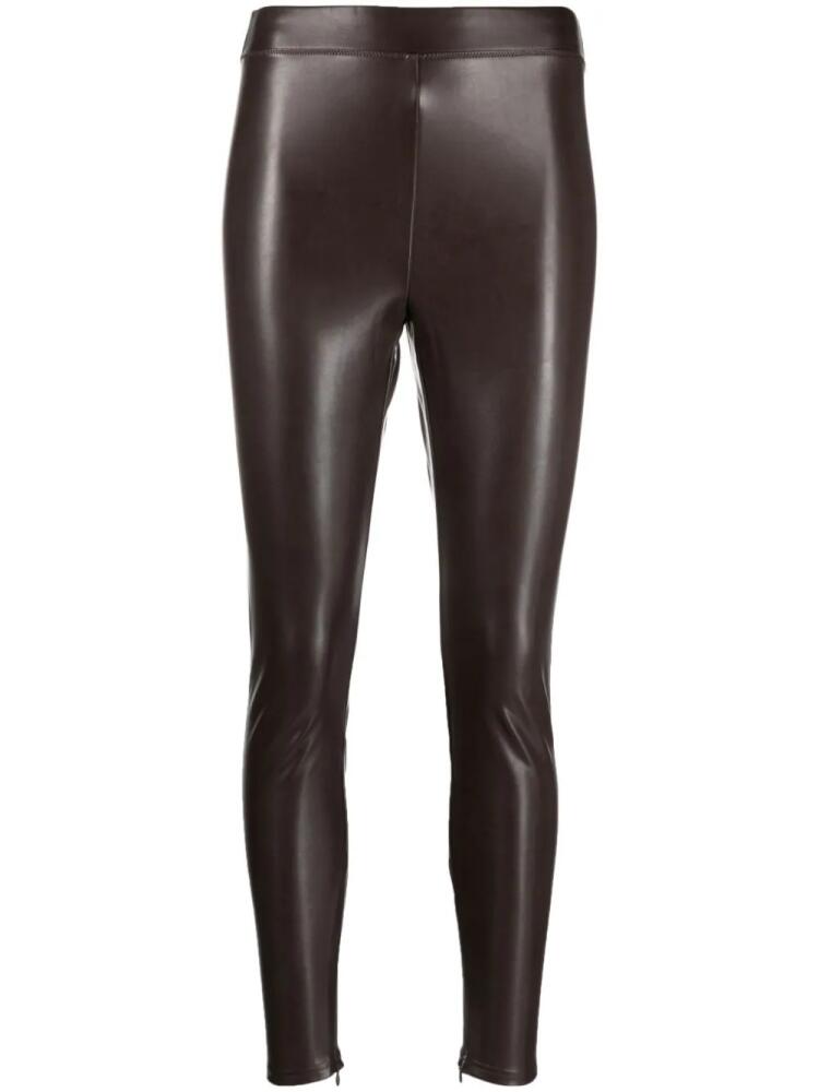 Michael Michael Kors faux-leather ankle-zip leggings - Brown Cover