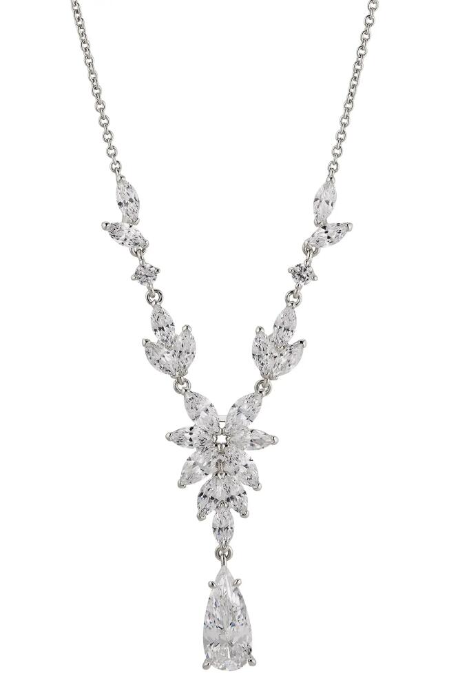 Nadri Midsommer Flower Pendant Necklace in Rhodium Cover