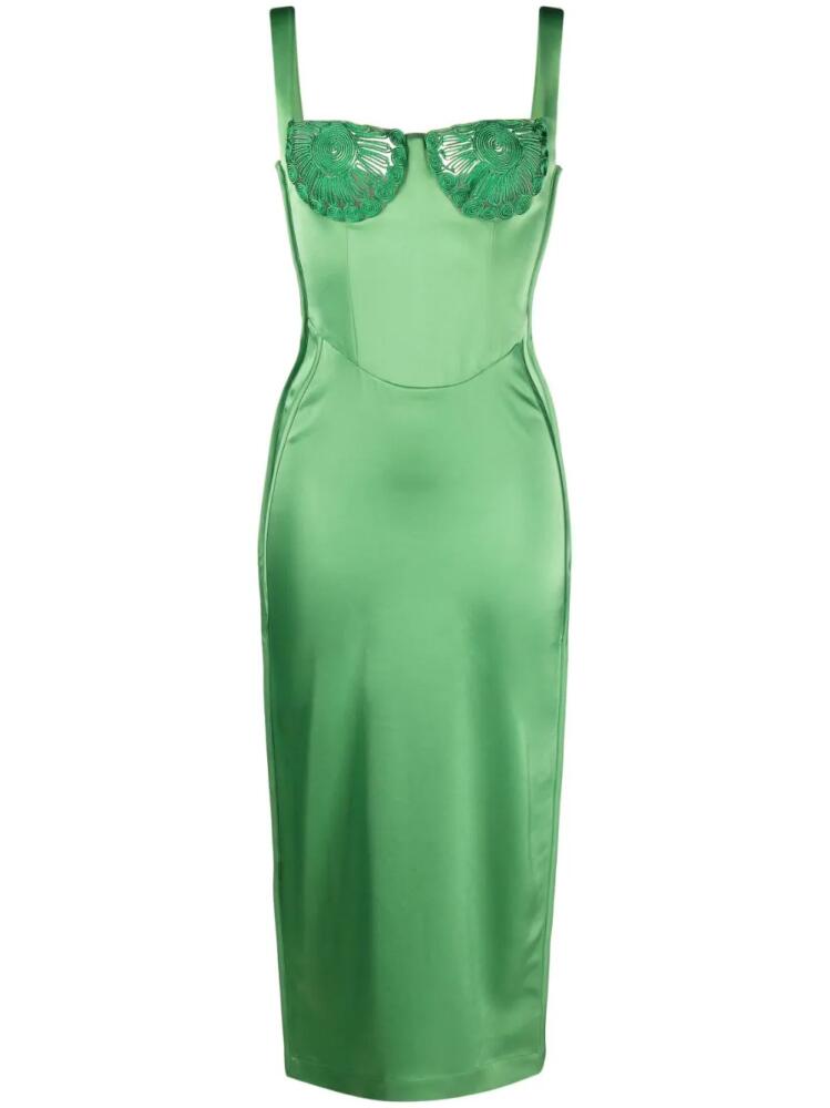 Paris Georgia Micah soutache-trim midi dress - Green Cover