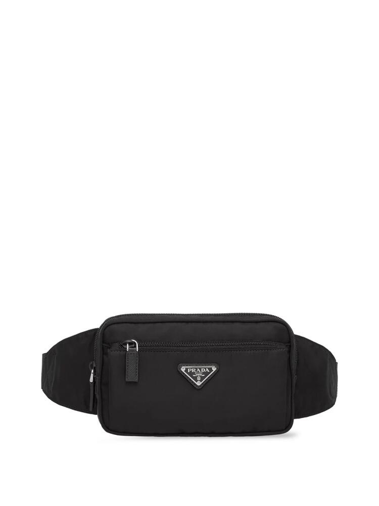 Prada logo-plaque belt bag - Black Cover