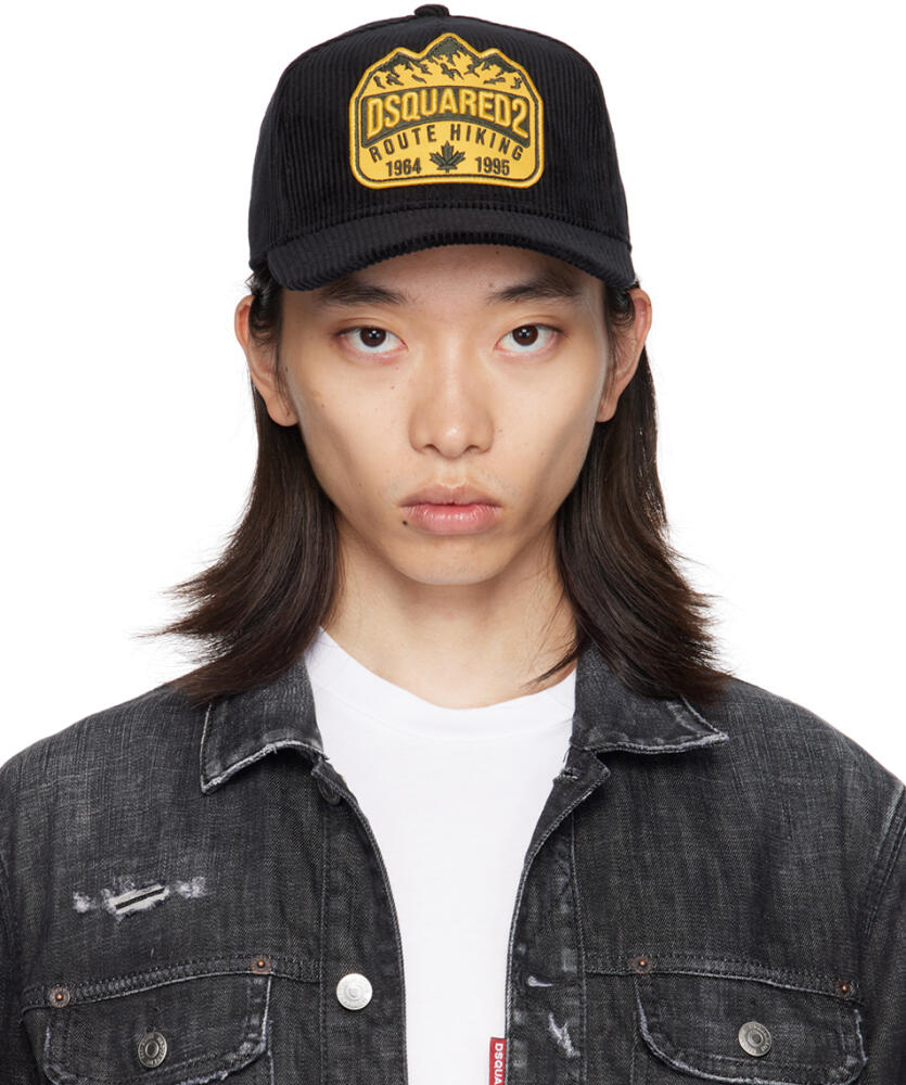 Dsquared2 Black Canadian Patch Baseball Cap Cover