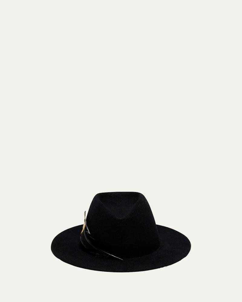 Eugenia Kim Blaine Feather Trim Wool Fedora Cover