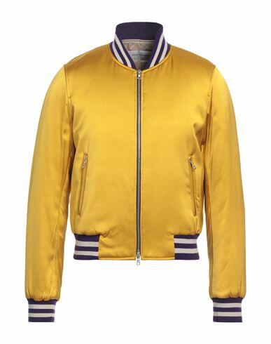 Dries Van Noten Man Jacket Yellow Viscose Cover