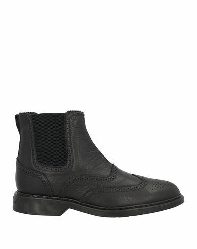 Hogan Man Ankle boots Black Leather, Textile fibers Cover