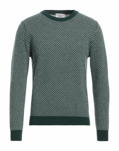 Bellwood Man Sweater Dark green Virgin Wool, Nylon Cover