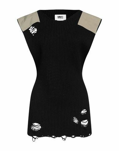 Mm6 Maison Margiela Woman Sweater Black Cotton, Wool, Polyamide Cover