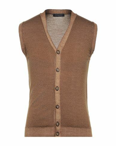 Daniele Fiesoli Man Cardigan Camel Merino Wool Cover