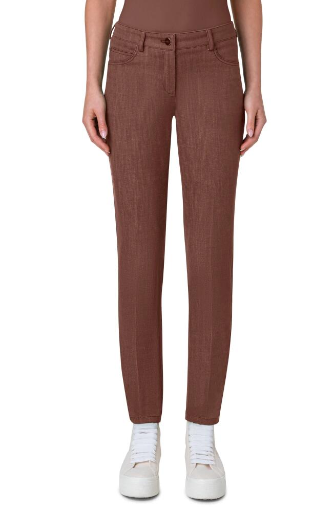 Akris Magda Straight Leg Jeans in Vicuna Cover