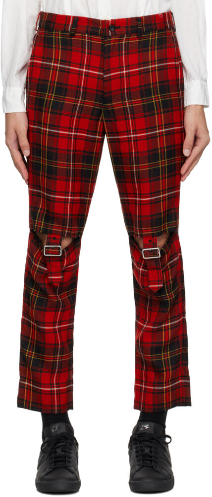 Black Comme des Garçons Red & Black Check Trousers Cover