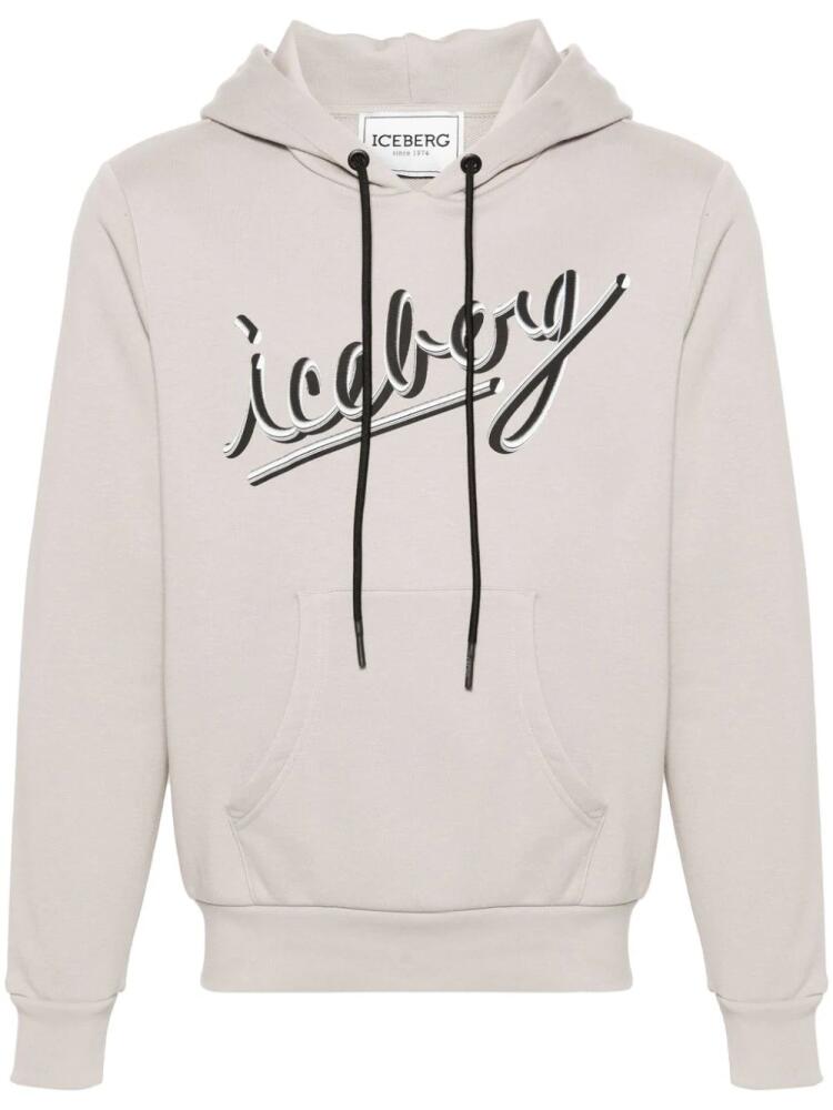 Iceberg logo-print hoodie - Grey Cover