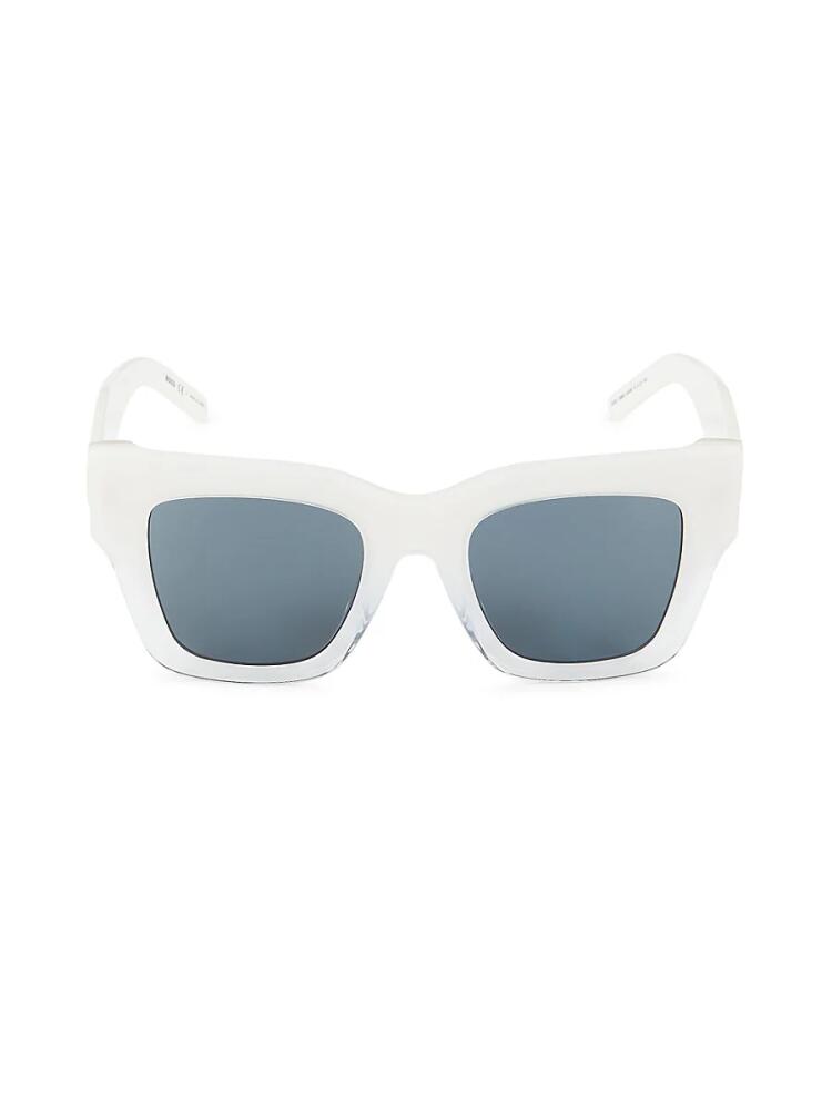 BOSS Women's 51MM Square Sunglasses - White Cover