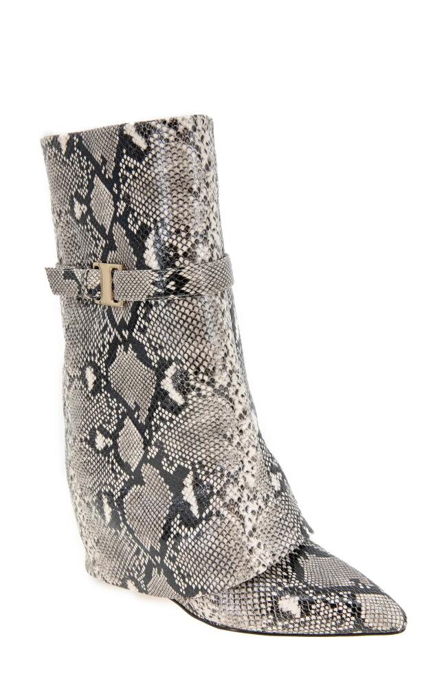 bcbg Rinzy Wedge Boot in Natural Snake Cover