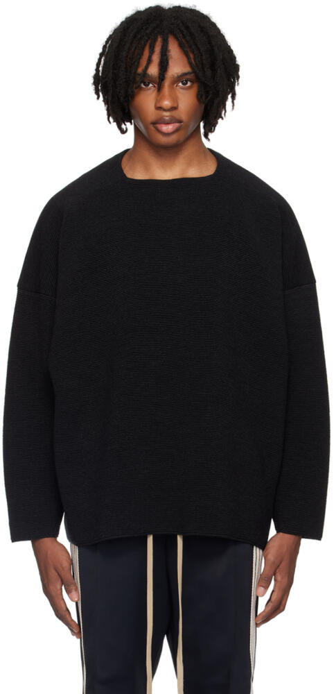 Fear of God Black Dropped Shoulder Sweater Cover