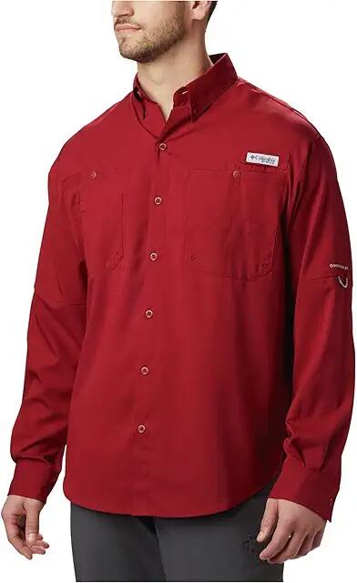 Columbia Tamiami II L/S (Beet) Men's Long Sleeve Button Up Cover