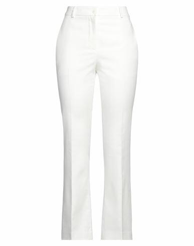 Boutique Moschino Woman Pants White Cotton, Elastane Cover