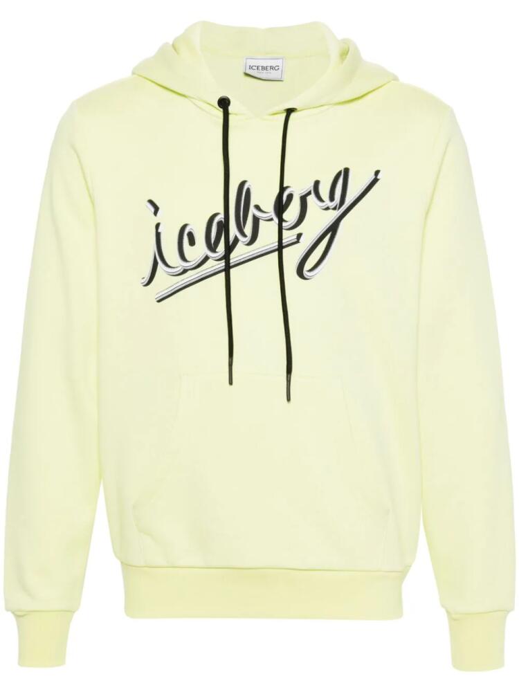 Iceberg logo-print hoodie - Green Cover