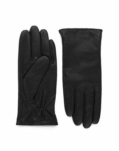 Cos Woman Gloves Black Leather Cover