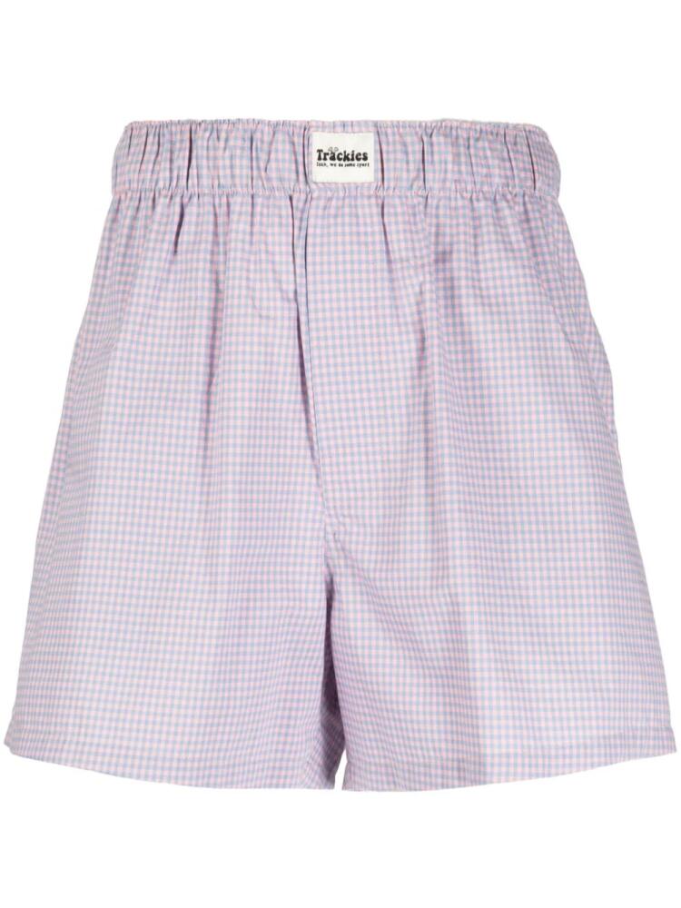 Natasha Zinko gingham-check pattern shorts - Blue Cover