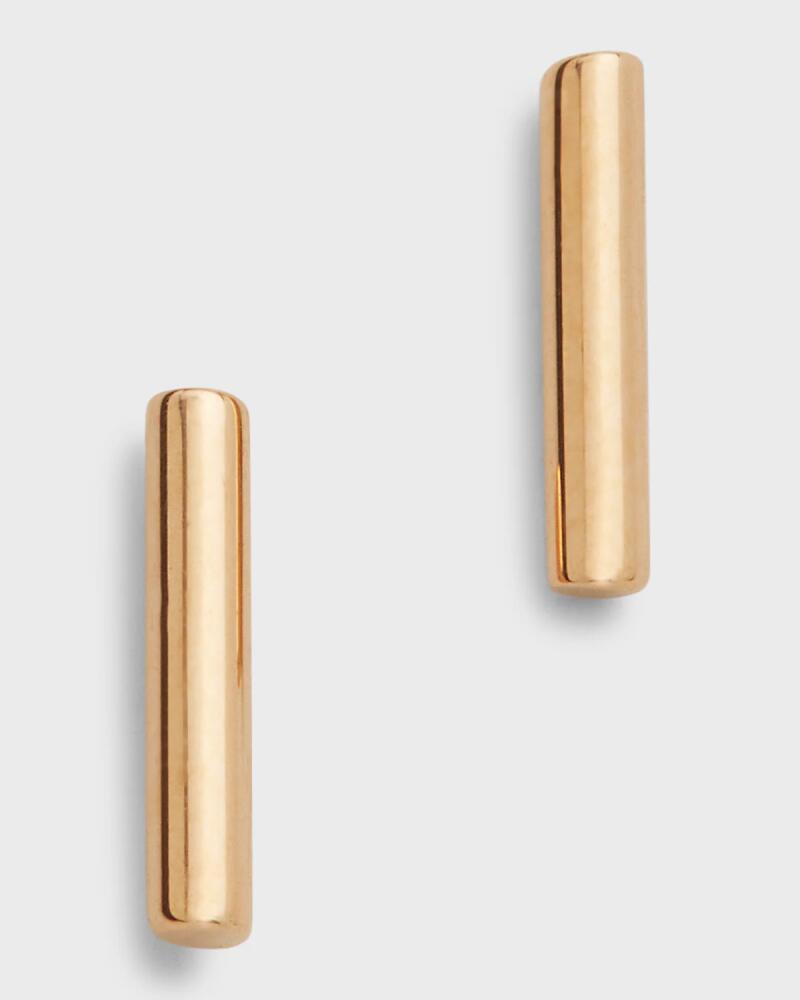 GINETTE NY Rose Gold Strip Stud Earrings Cover