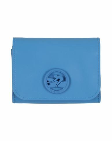 Longchamp Woman Wallet Azure Leather Cover