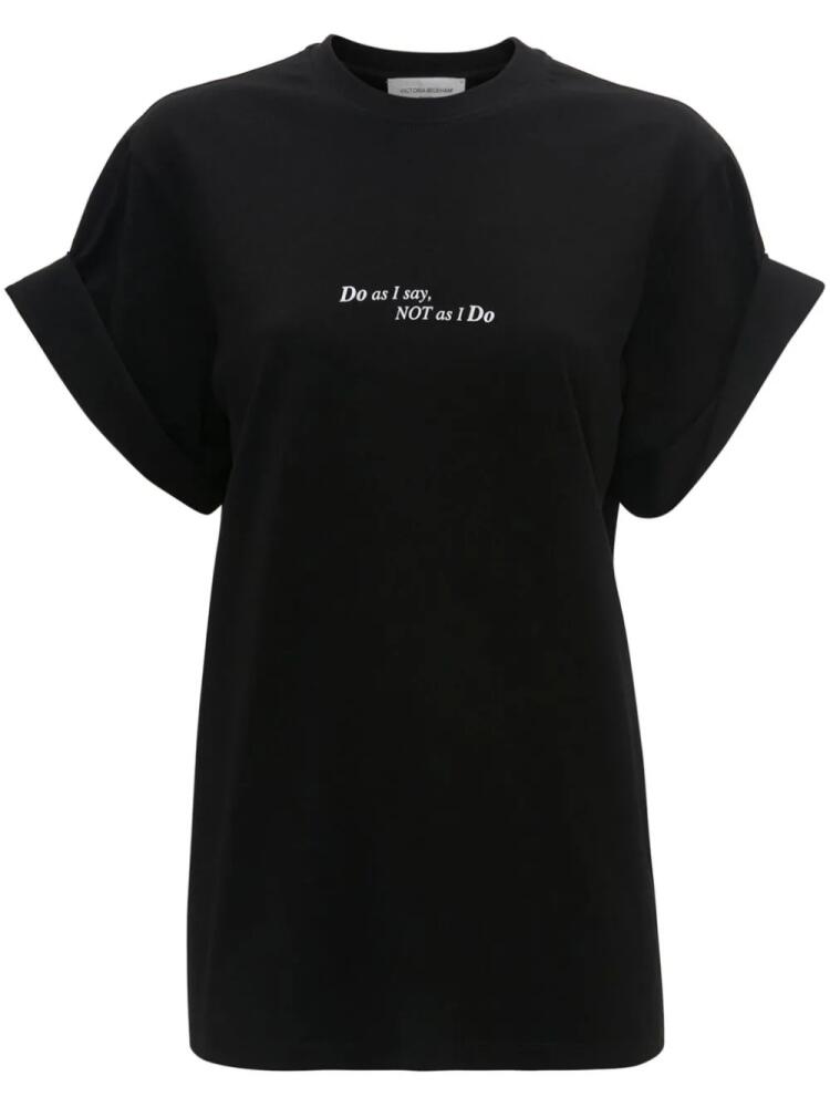 Victoria Beckham Slogan short-sleeve T-shirt - Black Cover