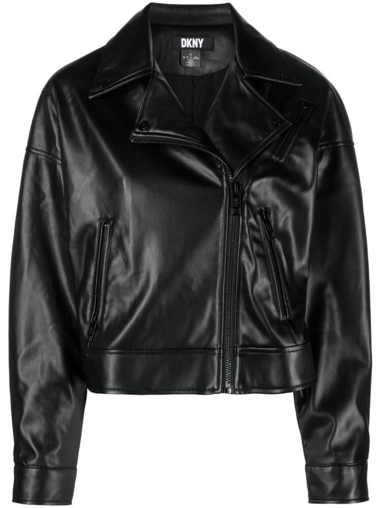 DKNY spread-collar zip-up jacket - Black Cover