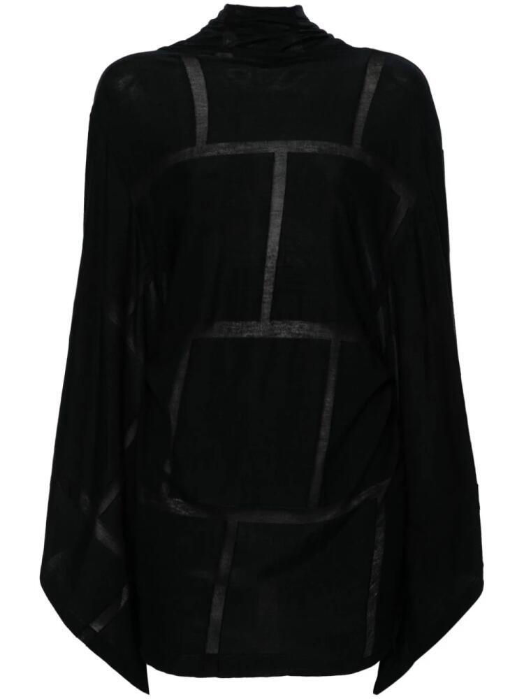 Yohji Yamamoto draped cardi-coat - Black Cover