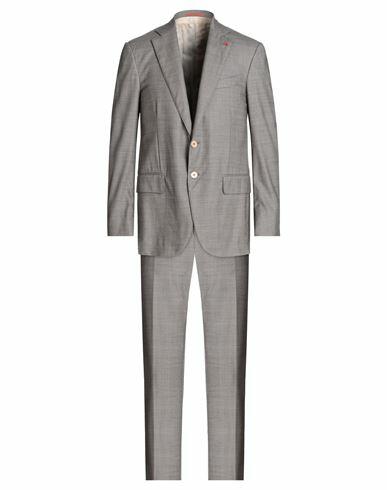 Isaia Man Suit Cocoa Wool Cover