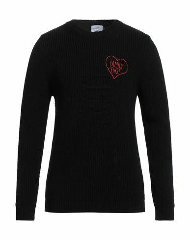 Family First Milano Man Sweater Black Wool, Polyamide, Acrylic Cover