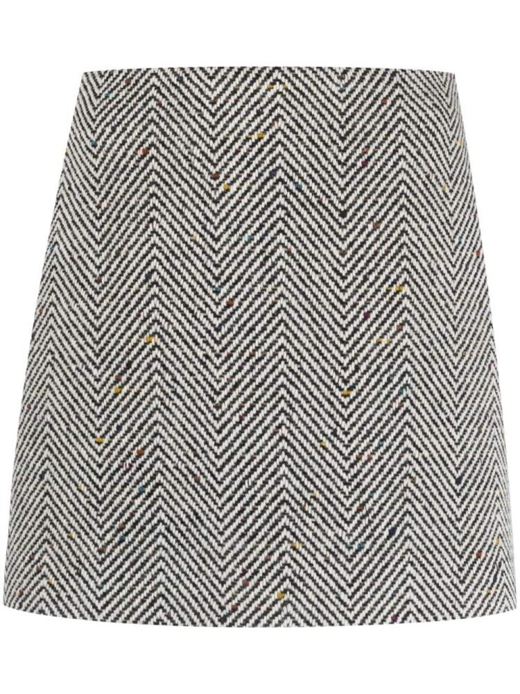 Ermanno Scervino herringbone wool-blend mini skirt - Black Cover