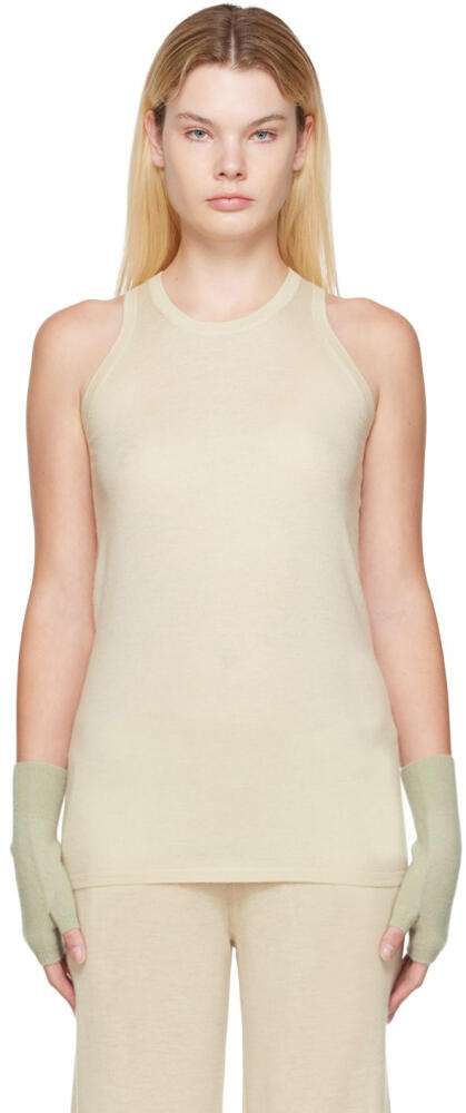 Frenckenberger Off-White Cashmere Tank Top Cover