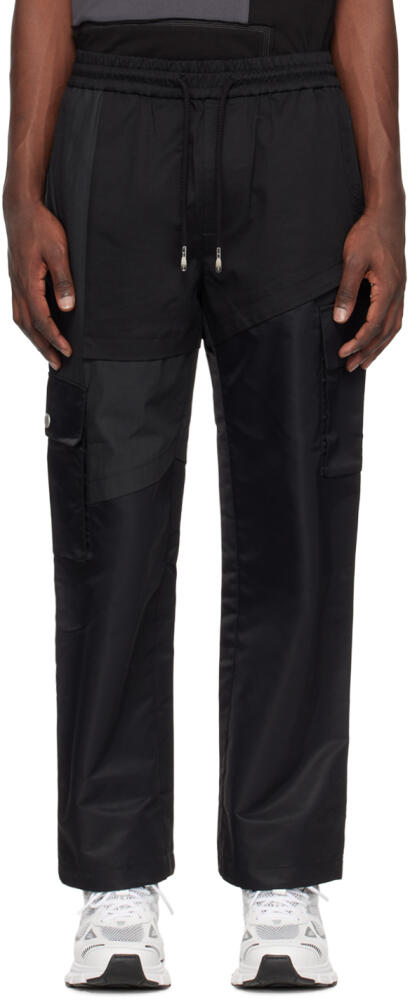 Feng Chen Wang Black Paneled Cargo Pants Cover