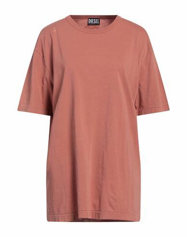 Diesel Woman T-shirt Pastel pink Cotton Cover