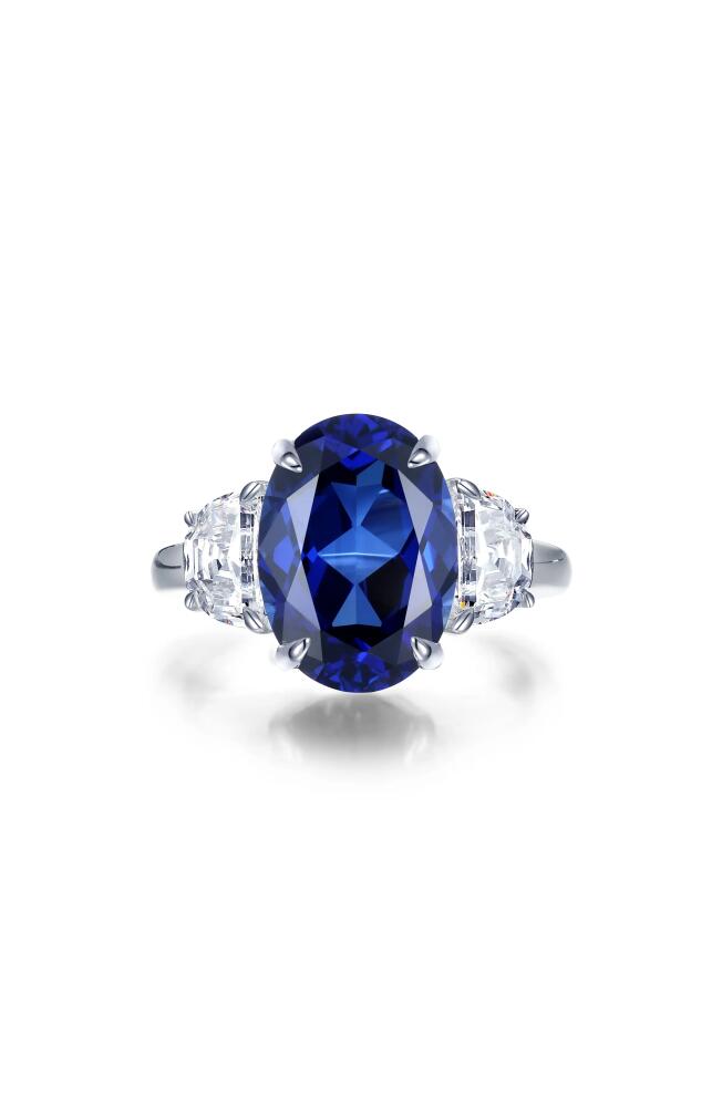 Lafonn Fancy Lab Created Sapphire & Simulated Diamond Ring in Blue Cover