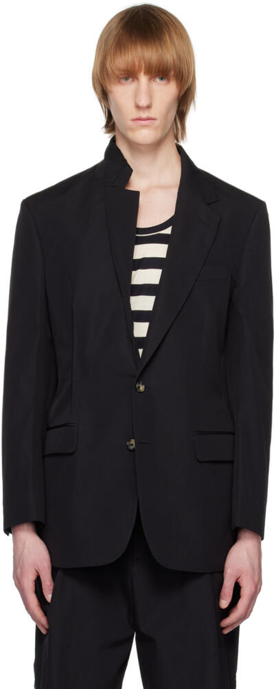 Marina Yee Black Asymmetrical Darts Blazer Cover