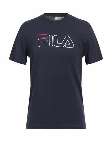 Fila Man T-shirt Midnight blue Cotton Cover